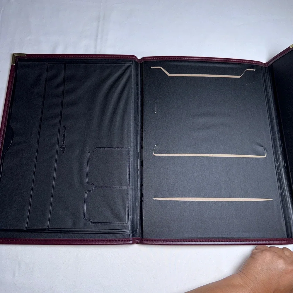 Hazel America's Case Maker Burgundy Vintage Portfolio Folder Latch Closure USA